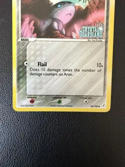 2006 Pokemon Aron 44/100 EX Crystal Guardians Reverse Holo Stamped NM/LP - Image 4