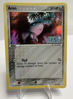 2006 Pokemon Aron 44/100 EX Crystal Guardians Reverse Holo Stamped NM/LP - Image 1