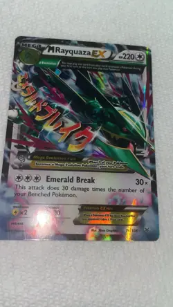 The Pokemon Company M Rayquaza EX 76/108 Mega Full Art Holo Ultra Rare JP 2015 - Image 1