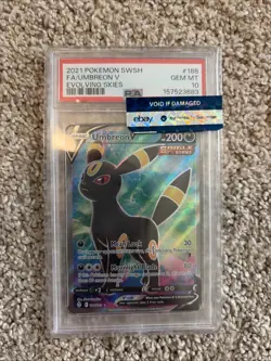 Umbreon V PSA 10 English Pokemon Card 188/203 Evolving Skies 2021 Full Art - Image 1