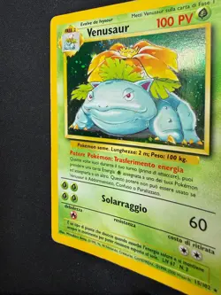 Pokemon Venusaur 15/102 Set Base Rara Holo Unlimited Wizards ITA Carte Vintage - Image 4