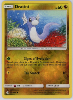 Pokemon TCG Dratini Sun & Moon Base 94/149 Reverse Holo Common - Image 1