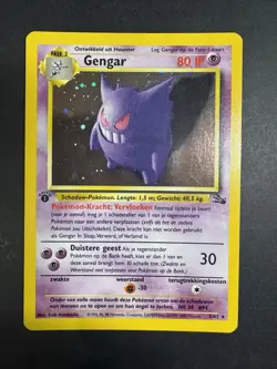 Pokemon Gengar 5/62 Fossil Holo 1st Edition Dutch WOTC LP+NM- - Image 1