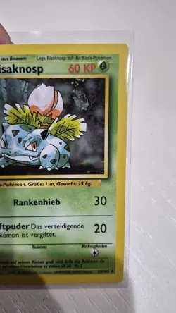 Pokemon Bisaknosp Ivysaur 30/102 1st Edition German Base Set NM !!!! - Image 2