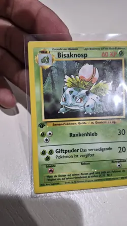 Pokemon Bisaknosp Ivysaur 30/102 1st Edition German Base Set NM !!!! - Image 4