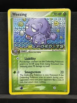 Weezing 51/107 Ex Deoxys Reverse Holo Pokemon TCG 2005 Stamped - Image 1