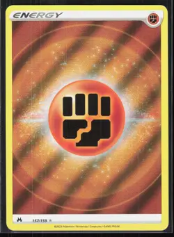Fighting Energy 157/159 2023 Ultra Rare Crown Zenith Pokemon Holo - Image 1