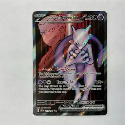 Pokemon Team Rocket's Mewtwo EX 213/182 Destined Rivals Ultra Rare Holo - Image 1