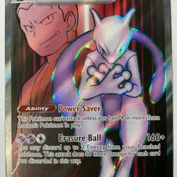 Pokemon Team Rocket's Mewtwo EX 213/182 Destined Rivals Ultra Rare Holo - Image 4
