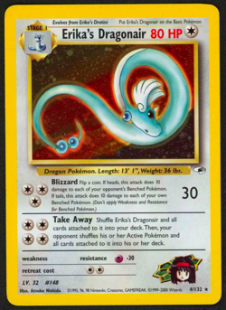 Pokemon Erika's Dragonair Gym Hero's Unlimited Holo 4/132 (MP) - Image 1