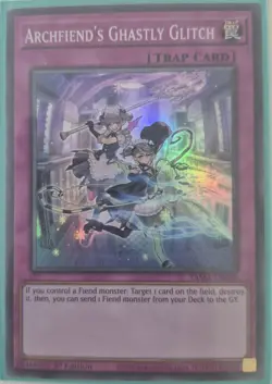 YuGiOh Archfiend's Ghastly Glitch Super Rare 1st Edition TAMA-EN026 - Image 1