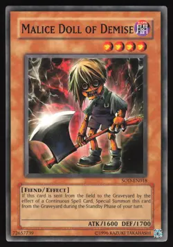 Malice Doll of Demise - SOD-EN018 - Common - Unlimited - Yugioh - Image 1