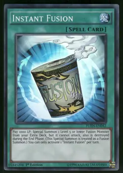 Instant Fusion FUEN-EN042 Super Rare Yu-Gi-Oh 1st Edition NM - Image 1