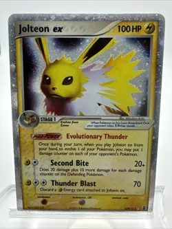 Jolteon ex 109/113 EX Delta Species Holo Pokemon Card 2005 - Image 1