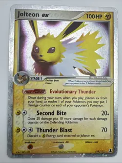 Jolteon ex 109/113 EX Delta Species Holo Pokemon Card 2005 - Image 2