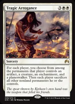 MTG English Tragic Arrogance NM Foil Magic Origins - Image 1