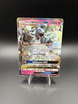 Alolan Ninetales GX 132/214 Holo GX Rare Lost Thunder Pokemon Near Mint - Image 1