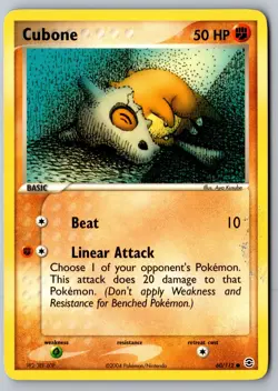 Pokemon: Cubone Common FireRed & LeafGreen 60/112 LP - Image 1