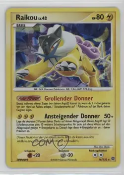 Raikou German Pokemon Diamond & Pearl Secret Wonders #16 2007 - Image 1