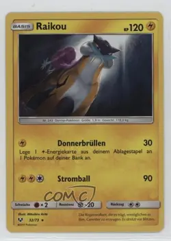 Raikou German Pokemon Sun & Moon Shining Legends #32 - Image 1
