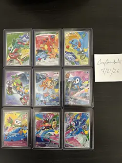 Pokemon First Partner Series 1. Full set of 9. Black Star Promos 037-045. NM. - Image 1