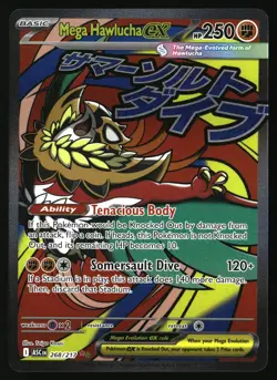 MEGA HAWLUCHA EX 268/217 MEGA ATTACK RARE ASCENDED HEROES POKEMON HOLO NEAR MINT - Image 1