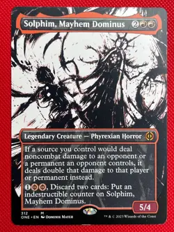 MTG 1X Solphim, Mayhem Dominus X1 (Showcase) Phyrexia: All Will Be One Magic NM+ - Image 1