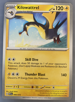 Kilowattrel - 008/015 - McDonald's Promos 2023 - LP Pokemon TCG Free Shipping US - Image 1