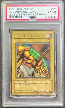 Yu-Gi-Oh! 2002 LOB Left Arm of the Forbidden One LOB-EN123 PSA 6 Holo - Image 1