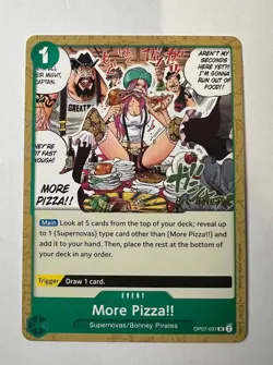 More Pizza!! OP07-037 UC 500 Years in the Future One Piece Card Pre-Release NM - Image 1