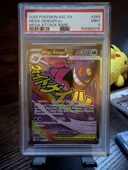 Mega Gengar ex 269/217 Me: Ascended Heroes Mega Attack Rare Holo EN PSA 9 - Image 1