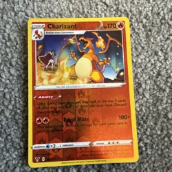 Charizard 025/185 Rare Vivid Voltage Pokemon Reverse Holo Near Mint - Image 1