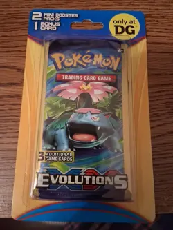Pokemon DG Hanging Blister Pack 2 - 3 Card Mini Boosters 1 Bonus Card EVOLUTIONS - Image 1