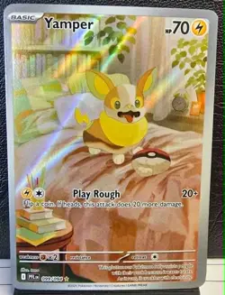 Yamper 099/094 IR Phantasmal Flames Illustration Rare Pokemon Card NM - Image 1