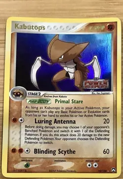 Pokemon TCG Kabutops Stamped Reverse Holo Rare Card #10/108 Power Keepers - Image 1