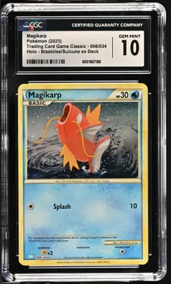 CGC Gem Mint 10 Magikarp 006/034 Trading Card Game Classic Holo - Image 1
