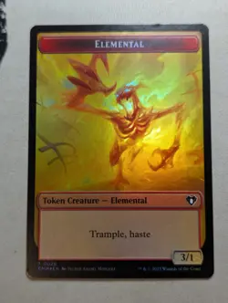Token - Elemental & Construct - MTG - CMM 0026 & 0041 - FOIL - Image 1