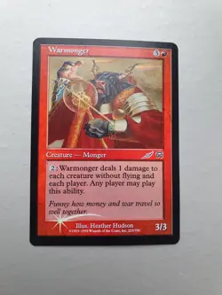 Warmonger - FOIL, MTG Mercadian Masques PROMO (1999) Common Red Creature NM - Image 1