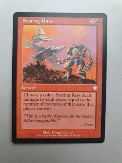 Searing Rays , MTG Invasion (2000). Uncommon Red Sorcery NM - Image 1
