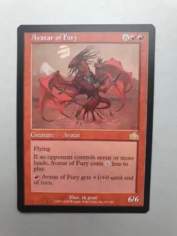 Avatar of Fury , MTG Prophecy (2000). Rare Red Creature NM - Image 1