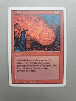 Fireball , MTG Revised Ed. (1994) Common Red Sorcery NM - Image 1
