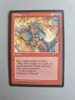 Pillage, MTG Alliances (1996) Uncommon Red Sorcery NM - Image 1