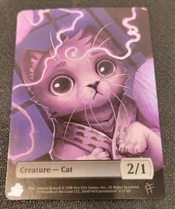 One With Nothing Cat Token Magic the Gathering Foil Promo MTG SCG - Image 1