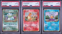 PSA10 Sequential Pokemon Card Classic Starter Trio Bulbasaur Charmander Squirtle - Image 1