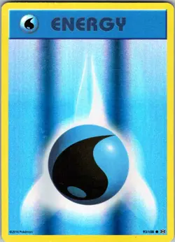 Water Energy 93/108 Common Evolutions Pokemon Reverse Holo Near Mint - Image 1