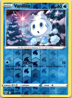 Vanillite 045/189 Common Darkness Ablaze Pokemon Reverse Holo NM Sakuma - Image 1