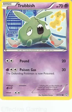 Trubbish 53/124 Common Dragons Exalted Pokemon MP Komiya - Image 1
