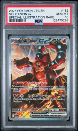 2025 POKEMON JTG EN-JOURNEY TOGETHER #182 VOLCANION EX PSA 10 - Image 1