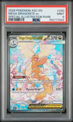 2026 POKEMON ASC EN-ASCENDED HEROES #290 MEGA DRAGONITE EX PSA 9 - Image 1
