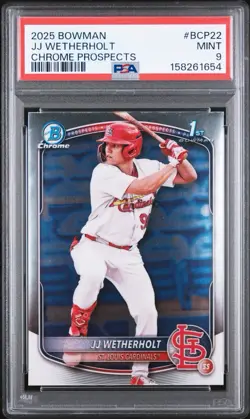 2025 Bowman Chrome JJ Wetherholt 1st • #BCP-22 • PSA 9 - Image 1